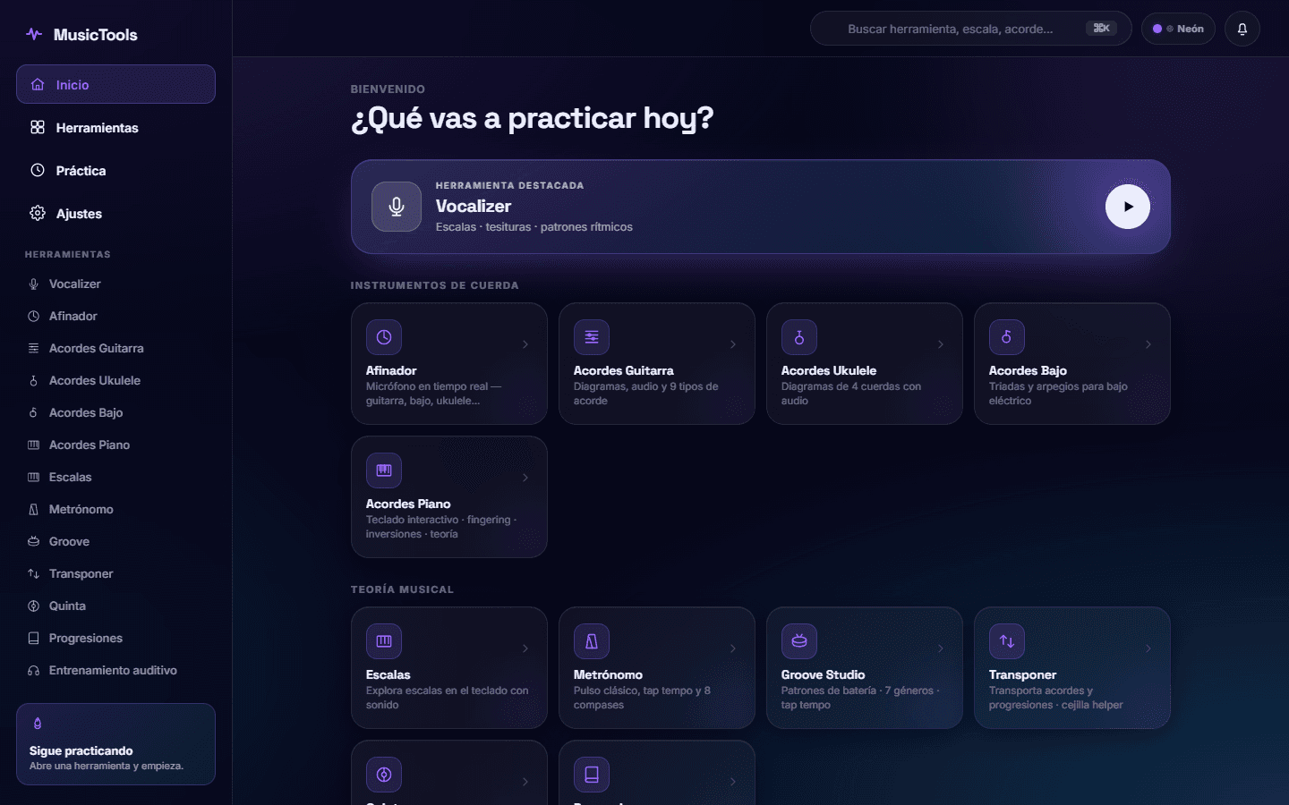 Captura de MusicTools